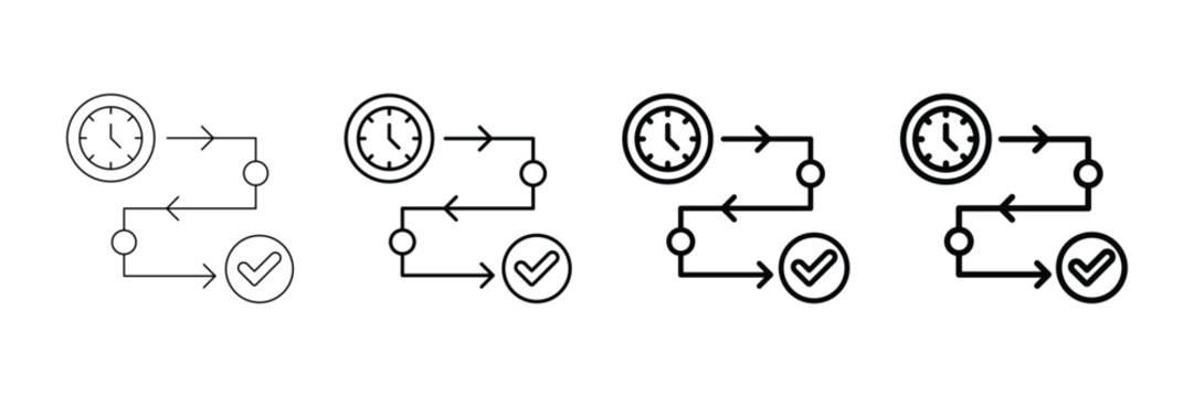 Timeline Tracking  Icon Set Different Style Collection