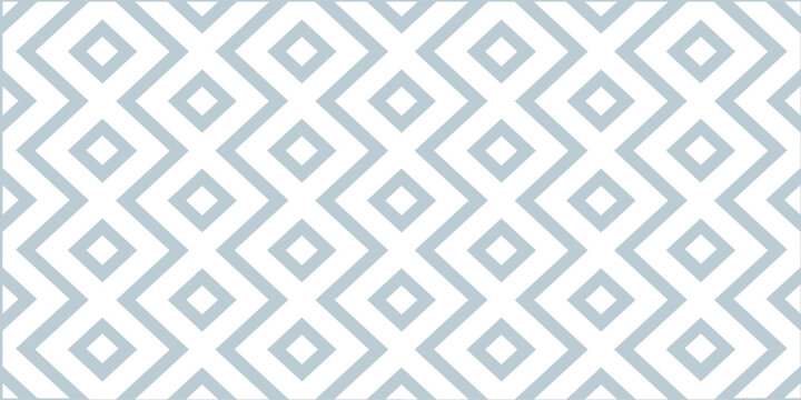 Seamless light gray geometric diamond pattern with zigzag lines. Subtle abstract background for wallpaper, textile and surface design. 