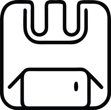 floppy disk icon black line drawing on a white background vintage data storage symbol high quality professional detailed modern elegant stylish