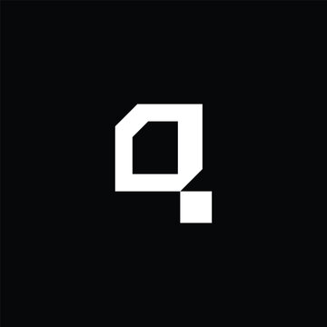 A minimalist white letter Q logo with sharp geometric edges on a black background.