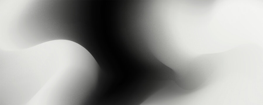 Abstract black and white grainy gradient texture with soft blur and smooth transitions, perfect for modern backgrounds and creative design use.