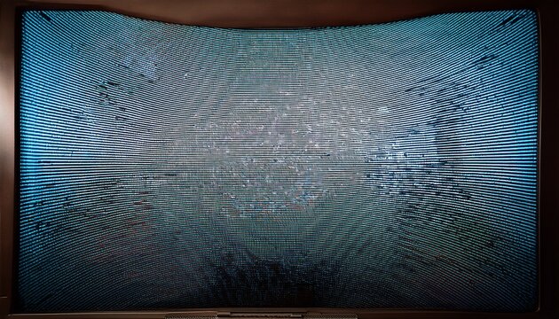 a television screen displaying static and horizontal lines indicating a signal problem or malfunction