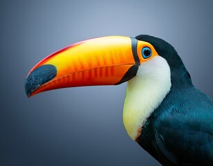Fototapeta premium a toucan isolated on gradient background