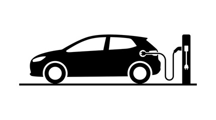 Fototapeta premium Black car icon vector illustration