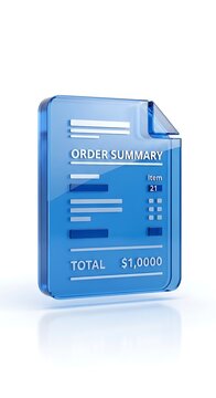 Digital order summary receipt.
