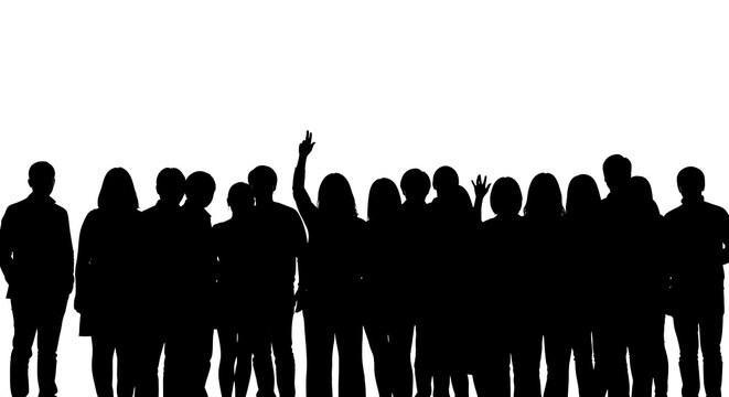 silhouettes of business people