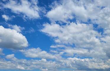 Fototapeta premium Blue sky with white clouds