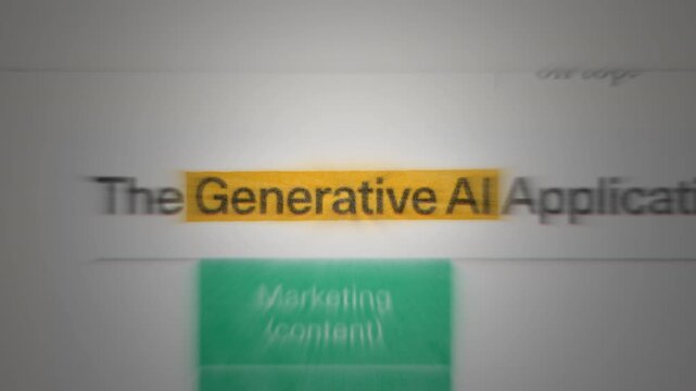 Generative AI highlighted in newspaper headlines and digital articles, artificial intelligence trend in media, innovation news concept, and technology coverage background
