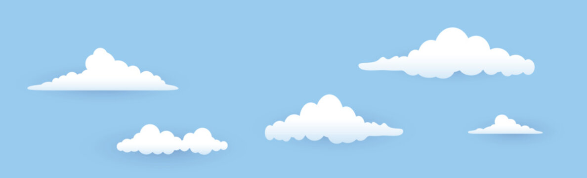 Sky and clouds background, cloudy vector illustration