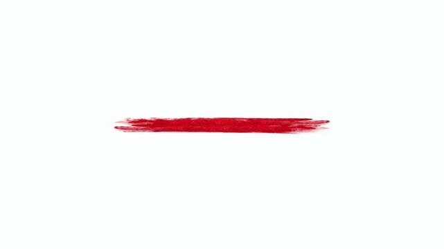Hand drawn red ink brush stroke line, underlining text title reveals, Minimalist red marker line for important topic, marking text, underline, highlight lines, Sketching elements on white background