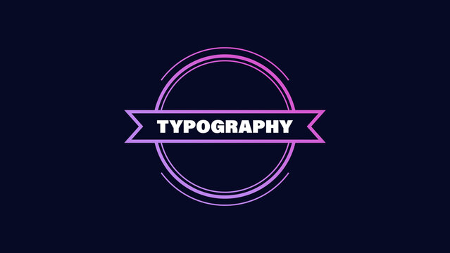 Animated Typography with Minimal Badge