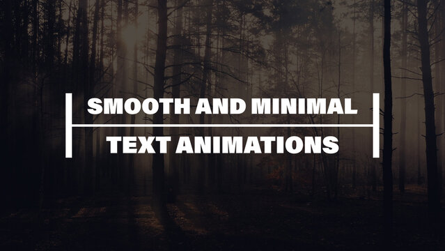 Smooth and Minimal Text Animations