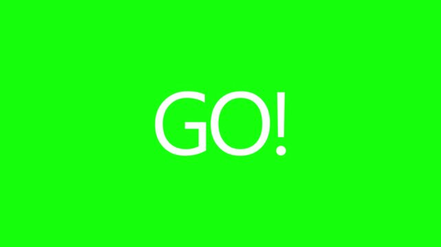  3 2 1 Go! Countdown Animation. countdown animation from 3,2,1 to Go in 4K animation with alpha channel For Video Intros and Game Start Screens in transparent background 