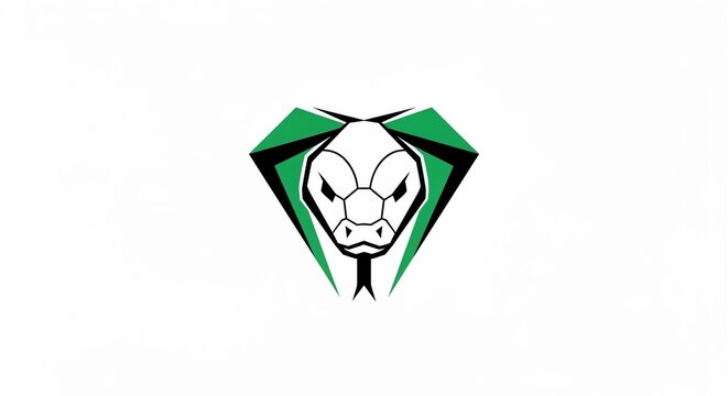 Geometric snake head logo design
