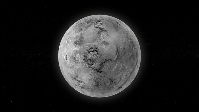 Realistic Rotating Haumea Loop, Planet Animation in Space Full HD Background