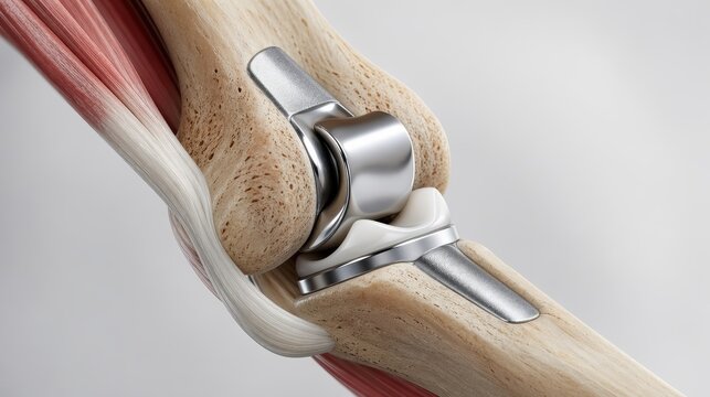 Full elbow replacement surgery anatomy