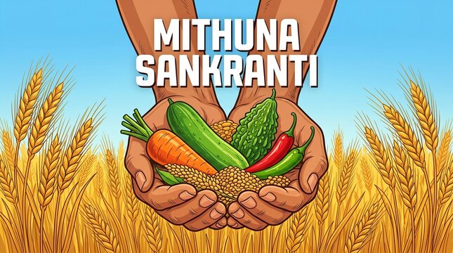 Mithuna Sankranti, Farmers rejoice with fresh crops during Mithuna Sankranti festival.