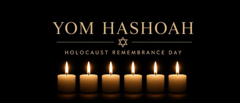 Yom HaShoah Holocaust remembrance day banner Jewish Identity