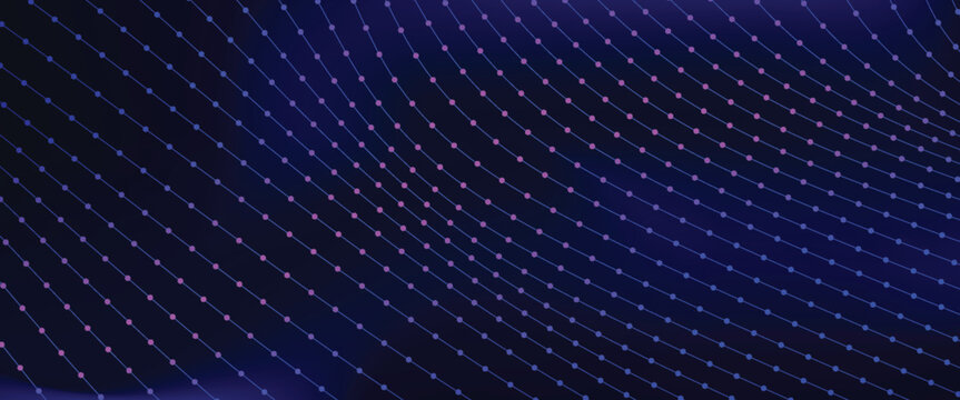 Structure connection of points  and lines.  Data technology. Digital background. 3D rendering.