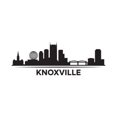 Naklejka premium Knoxville Tennessee skyline silhouette with city name