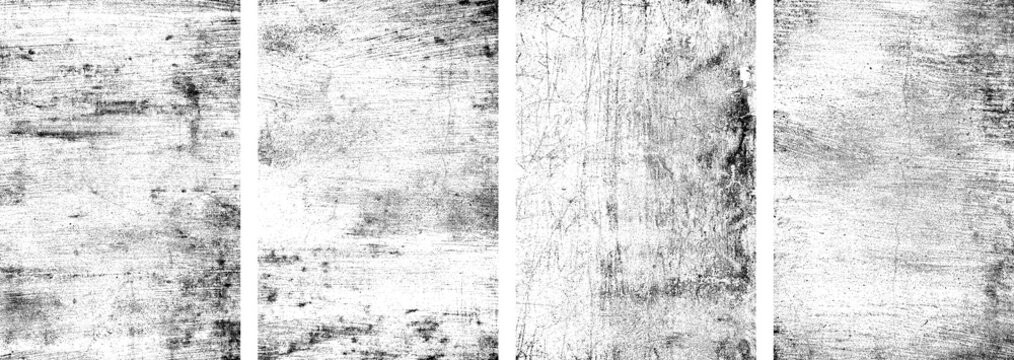Grunge Scratch Texture Overlay Bundle with Horizontal Lines and Surface Wear, Film Grain Noise and Distressed Abstract Background PNG Pack