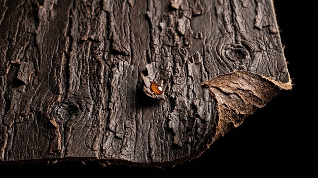 Tree bark texture printed on leather that looks like it would tear like paper