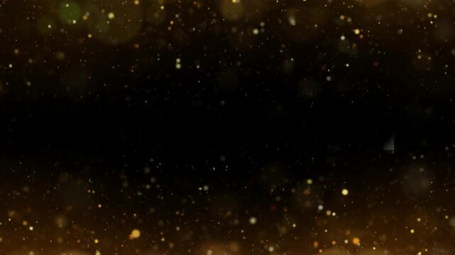 Golden Pixel Storm Particles Overlay
