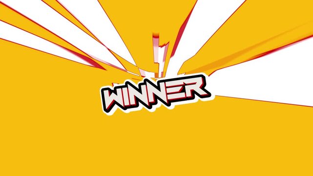 Comic Style Winner Text Effect &ndash; Pop Art Explosion Background, Bold Cartoon Typography