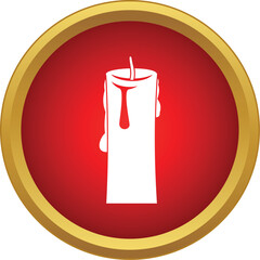 Obraz premium Candle icon representing spirituality, memory, and ritual lighting
