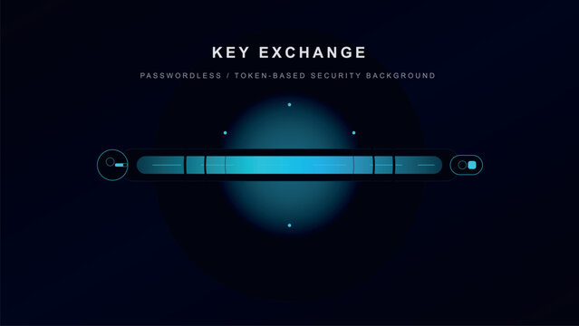 Passwordless token-based security background with slider Vector