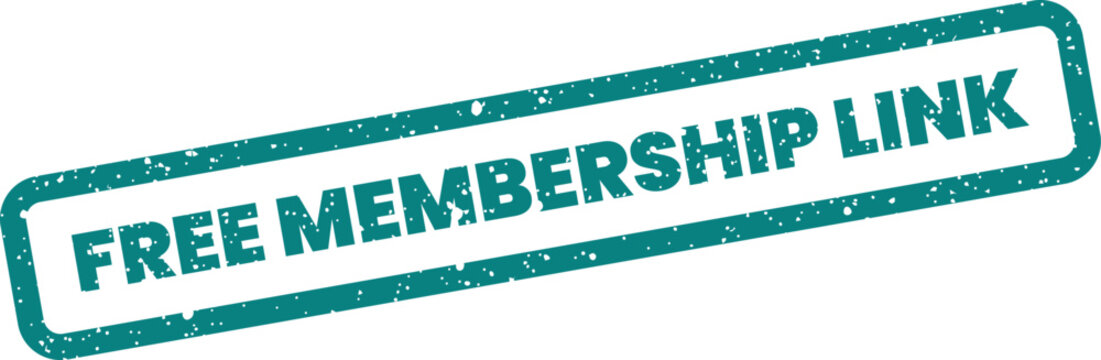 Distressed rectangle stamp with the words Free Membership Link suggesting an online access point