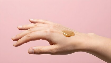 Fototapeta premium Close-up of a hand with a dollop of exfoliating scrub on the palm