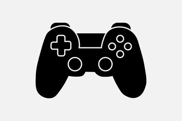 The icon depicts a classic game controller (gamepad) in a solid black silhouette with white outlines. © Zaqiyul