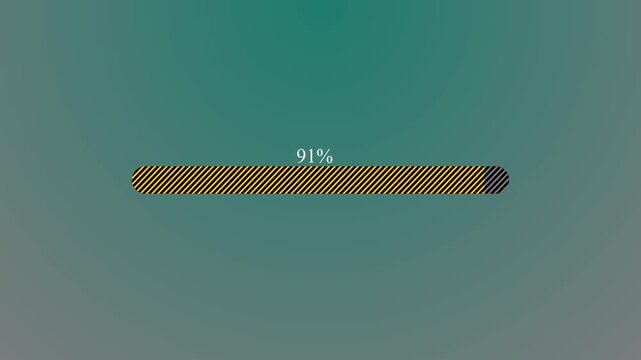 Abstract loading bar animation with percentage indicator on a transparent background. Loading bar and percentage Futuristic progress loading bar 0-100 percent animation. loading animation. 4k video