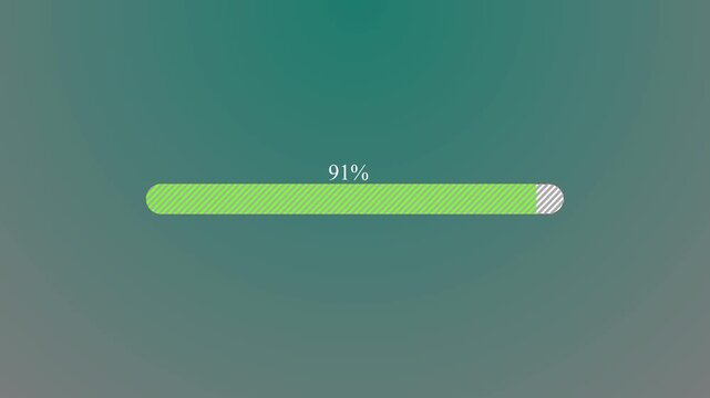 Abstract loading bar animation with percentage indicator on a transparent background. Loading bar and percentage Futuristic progress loading bar 0-100 percent animation. loading animation. 4k video