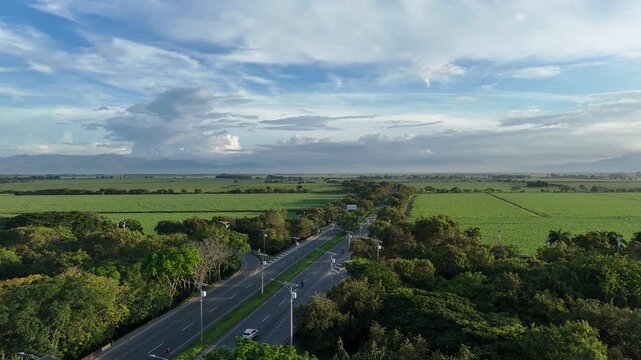 roads and landscape colombia drone 4k
