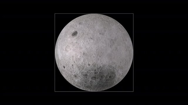 Realistic Rotating Moon Loop, Planet Animation in Space HD Transparent no effect and bacground
