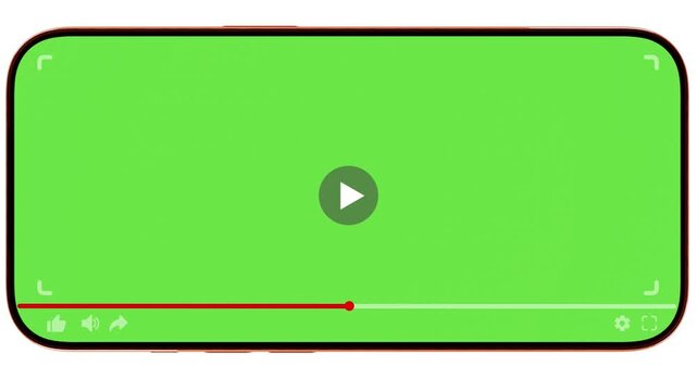 video play green screen 4k  mobile phone, display with track points,  mobile phone mockup
