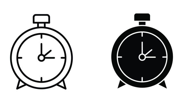 Two vintage alarm clocks with different face colors