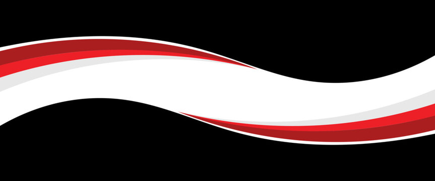 abstract red and blak business banner background with dynamic curves composition