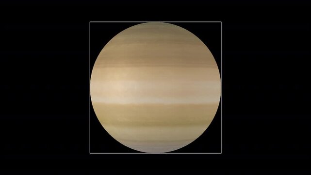 Realistic Rotating Saturnus Loop, Planet Animation in Space HD Transparent no effect and bacground