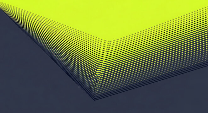 Abstract geometric corner border with neon yellow gradient and halftone dot pattern abstract geometric gradient halftone transition backdrop