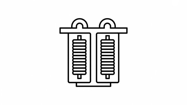 Vector illustration of a black 3d business icon set for web design featuring computer data server and internet technology document file button symbols