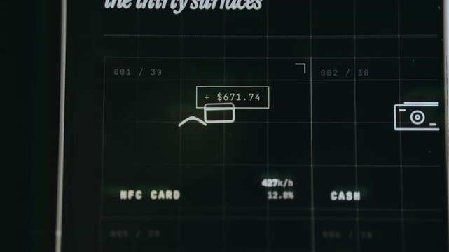 Person selecting the NFC Card payment method