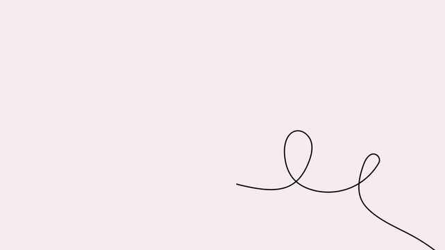 Arrow continuous line 4K animation video showing downward direction on a minimal background