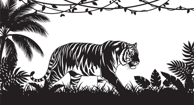 vector illustration of a zebra