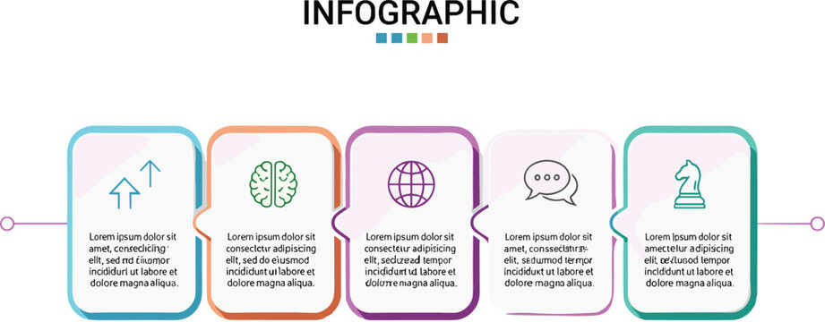 Colorful infographic template with icons