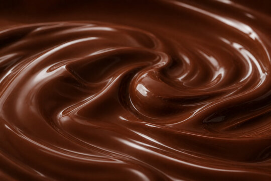 Abstract Liquid Chocolate Swirl Texture Background