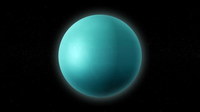 Realistic Rotating Uranus Loop, Planet Animation in Space Full HD Background