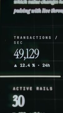Cryptocurrency transaction metrics, number of transactions per second
